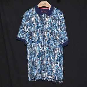 Robert Graham SS Polo - Blue SKULLS - Sz XL*